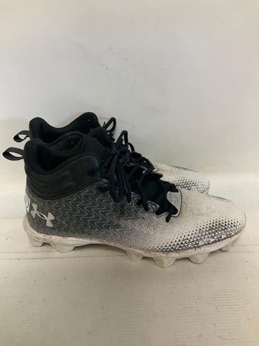 Used Under Armour Adult FB Cleats White Senior 11 11823-S000038012