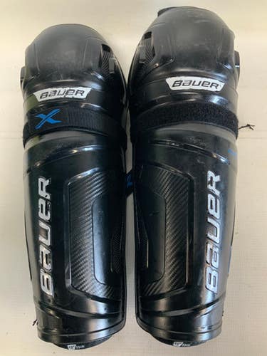 Used Bauer X Intermediate Shin Guards Black 13" 11823-S000038007