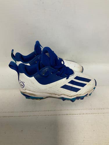 Used Adidas 3 STRIPE BB/SB Cleats White Youth 12.0 11823-S000038003