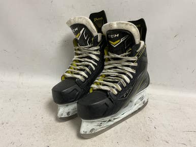 Used CCM TACKS 4092 Intermediate Hockey Skate White/Black/Yellow Intermediate 5.0 11855-S000201233