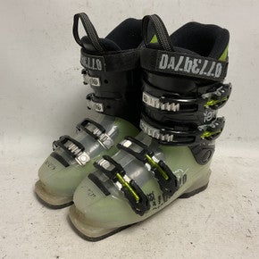 Used Dalbello YETTI Boys DH Ski Boot Lime And Black 225 MP - J04.5 - W5.5 11855-S000201226