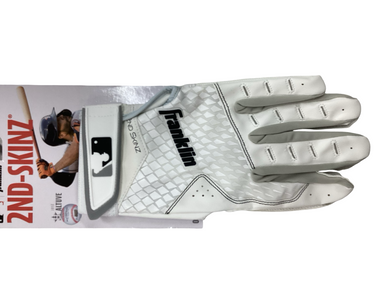 Used Franklin 2ND SKINZ BB/SB Batting Gloves White SM 11613-S000179491