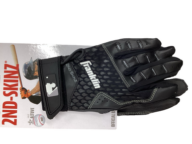 Used Franklin BB/SB Batting Gloves Black SM 11613-S000179481