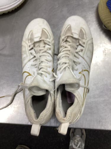 Used Nike LAX Cleats Mens White Senior 10.5 11613-S000179436