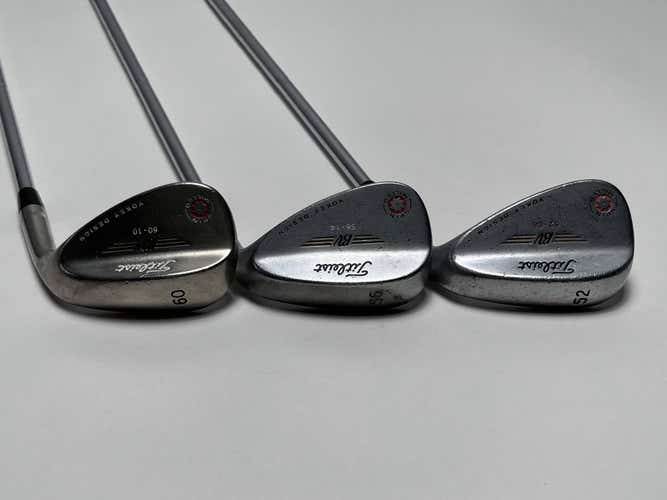 Titleist Vokey Spin Milled 2009 Wedge Set 52* 8 56* 14 60* 10 Steel RH