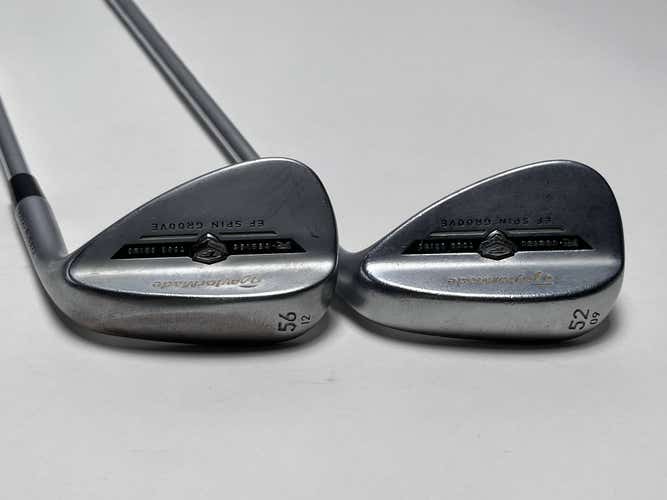TaylorMade Tour Preferred Satin Chrome EF Wedge Set 52* 9 56* 12 KBS Steel RH