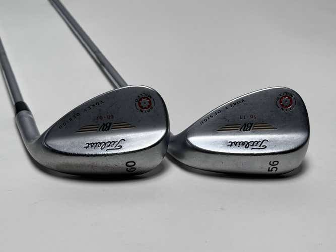 Titleist Vokey Spin Milled Chrome 2009 Wedge Set 56* 11 60* 7 Steel Mens RH