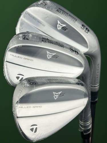 TaylorMade Milled Grind 5 MG5 Wedge Set 48-09*, 54-12*, 60-10* Steel RH NEW!