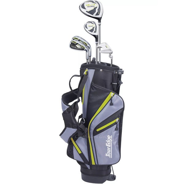 NEW JUNIOR Tour Edge Hot Launch HL-J Lime Green 5-Piece Club Set w/ Stand Bag