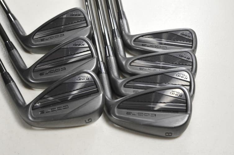 Cobra King Tour Black 2025 5-PW,GW Iron Set Stiff RH KBS $-Taper Steel # 214597