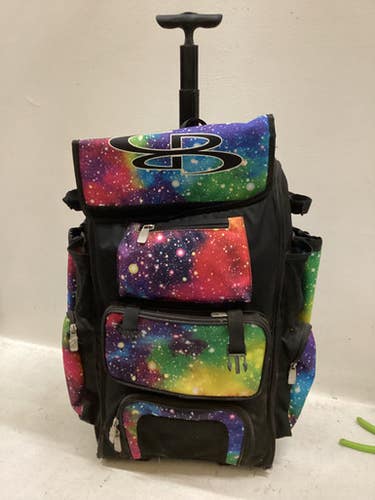 Used BoomBah BOOMBAH WHEELED BAG BB/SB Player Wheeled Bag Turquoise And Purple 11725-S000498384