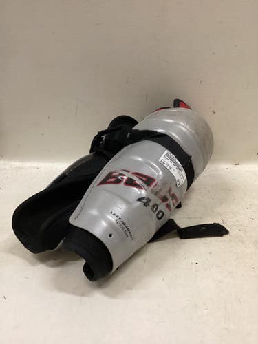 Used Bauer SG 400 Junior Shin Guards Grey And Red 12" 11725-S000498527
