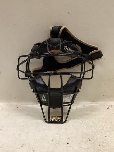 Used All Star FACE MASK UMP Batting Helmet Mask Black LG 11725-S000498084