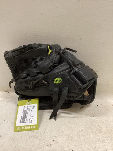 Used Mizuno GMVP 1207 LH Throw Fastpitch Gloves Black And Neon Green 12" 11725-S000498030