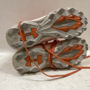 Used Under Armour Jr FB Cleats Orange And White Junior 04 11725-S000499388