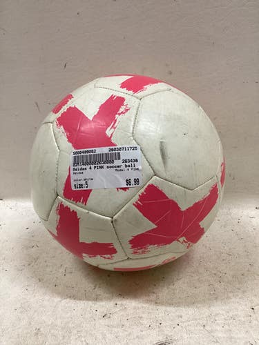 Used Adidas 4 PINK All Size Soccer Ball White 5 11725-S000499062