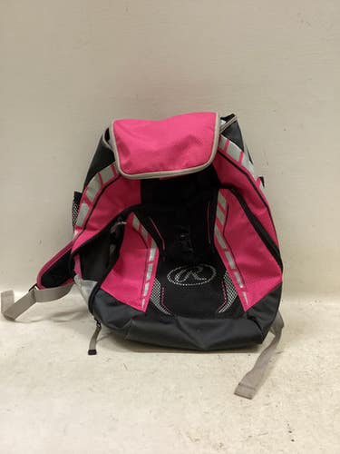 Used Rawlings BACKPACK-PINK BB/SB Player Backpack Black And Pink 11725-S000499202