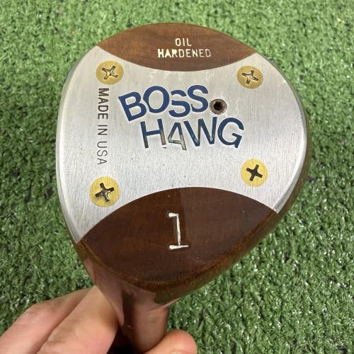 Wood Brothers Boss Hawg Persimmon 1 Wood Driver Oil Hardened Left Handed