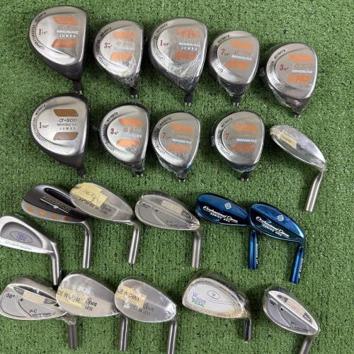 Lot of 21 Vintage Club Heads Woods Wedges Professional Open Orlimar