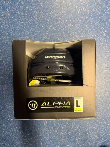 Large Warrior Alpha One Pro Navy Helmet (New)