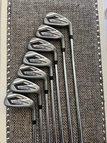 Cobra DarkSpeed Right Handed Iron Set Stiff Flex (7 Clubs) #5 - #9, PW, GW Steel Shaft
