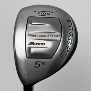 Mizuno T-Zoid Forged 5 Fairway Wood 18* Accel Arc Stiff Graphite Mens LH