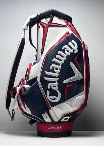 Callaway USA 2013 US Open Staff Bag Blue 6-Way Divide Single Strap Golf Bag