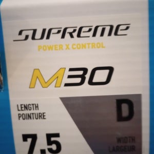 Black 2025 Bauer Supreme M30 Hockey Skates Regular Width 7.5 (New)