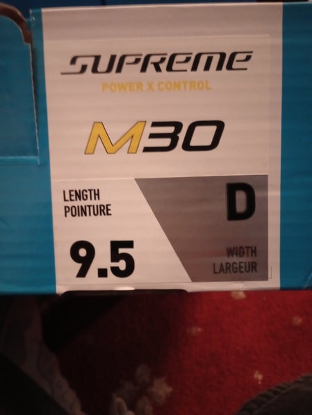 Black 2025 Bauer Supreme M30 Hockey Skates Regular Width 9.5 (New)