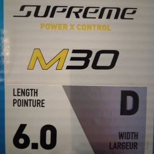 Black 2025 Bauer Supreme M30 Hockey Skates Regular Width 6 (New)