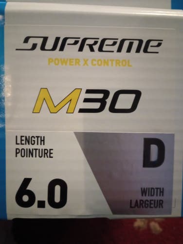 Black 2025 Bauer Supreme M30 Hockey Skates Regular Width 6 (New)