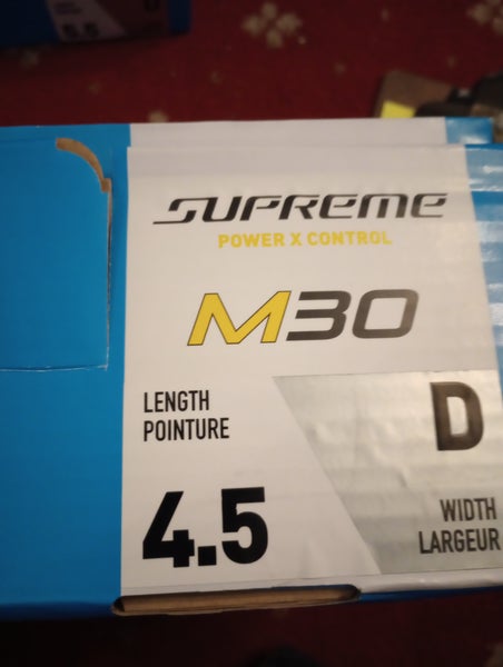 Black 2025 Bauer Supreme M30 Hockey Skates Regular Width Size 4.5 (New)