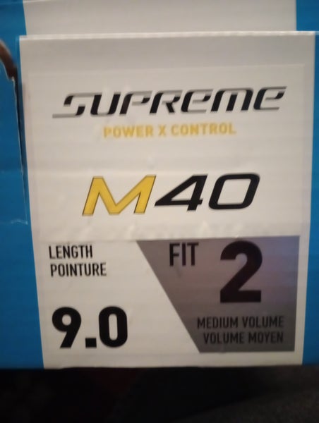Black 2025 Bauer Supreme M40 Hockey Skates Regular Width 9 (New)