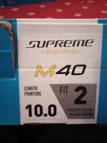 Black 2025 Bauer Supreme M40 Hockey Skates Regular Width 10 (New)