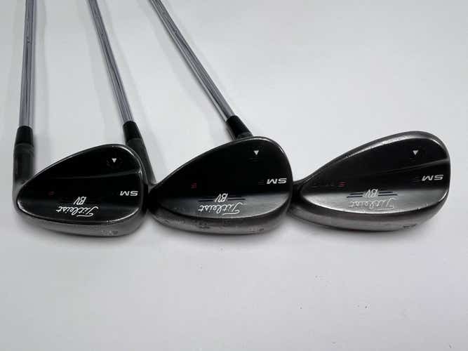 Titleist Vokey SM6 Steel Grey Wedge Set 52* 12 56* 10 60* 10 Wedge Steel Mens RH