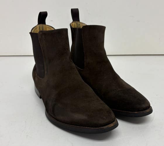 Jack Erwin Ellis Dark Brown Suede Leather Chelsea Boots US Men's 9 EU 42