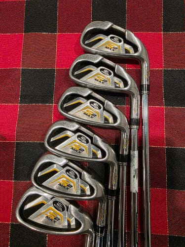 RIGHT HAND COBRA S2 MAX GOLF IRON SET 5-PW STEEL REGULAR FLEX