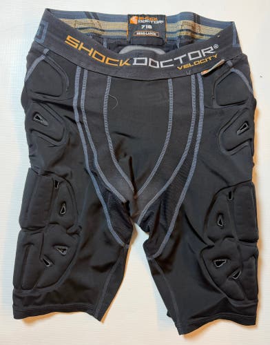 Black Large Men's Shock Doctor Compression Shorts - 718