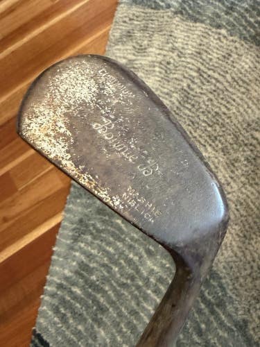 ANTIQUE Special Mashie Hand Forged Iron Vintage Hickory Shaft Leather Grip