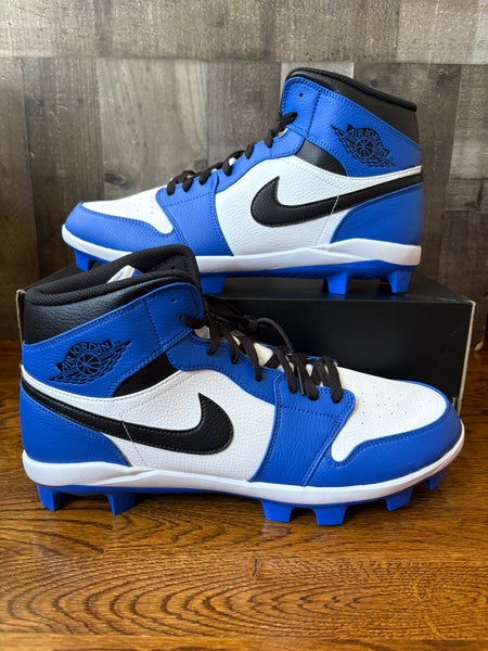 Nike Air Jordan 1 Retro MCS Baseball Cleats Men's Size 15 Blue Black AV5354-411