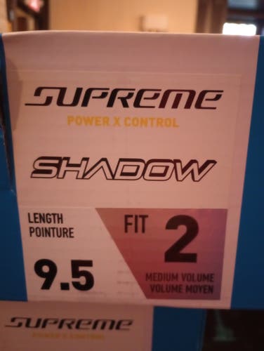 Black 2025 Bauer Supreme Shadow Hockey Skates Regular Width 9.5 (New)