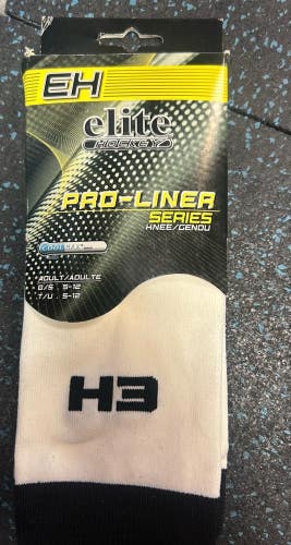 Elite Hockey Pro-Liner Series Knee Socks Coolmax Sr. 5-12 Fits Bauer Ccm Skate