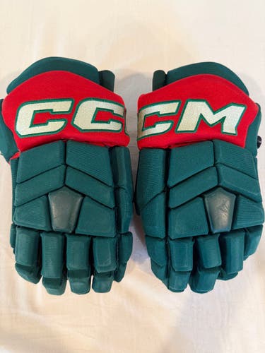 CCM Tacks HGTK Pro Stock Hockey Gloves 14” Green WILD 8426