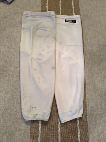 Pro Stock White Senior XL Reebok Edge Practice Socks  (Used)