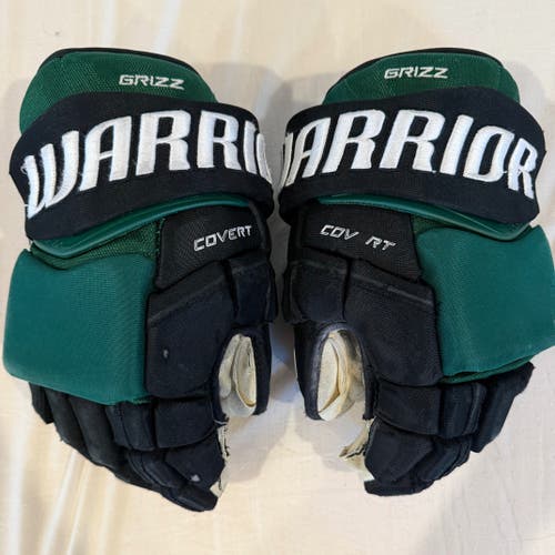 Warrior Alpha LX Pro Stock 14" Hockey Gloves Green Grizzlies 8471