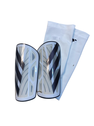 Used Adidas Soccer Shin Guards Junior White SM 11706-S000373347