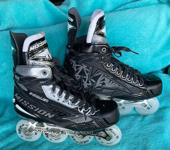 Mission Inhaler NLS3 Inline Skates Extra Wide Width Size 9 (Used)