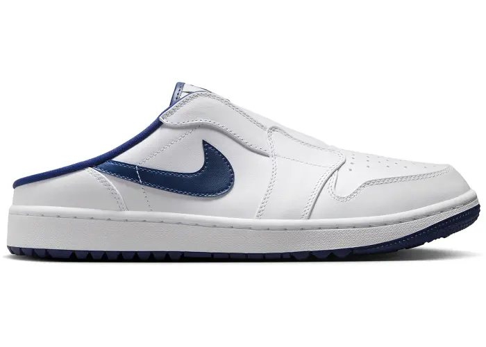 Size 13M/14.5W - Jordan 1 Mule Golf White Midnight Navy ( NO BOX) FJ1214-103