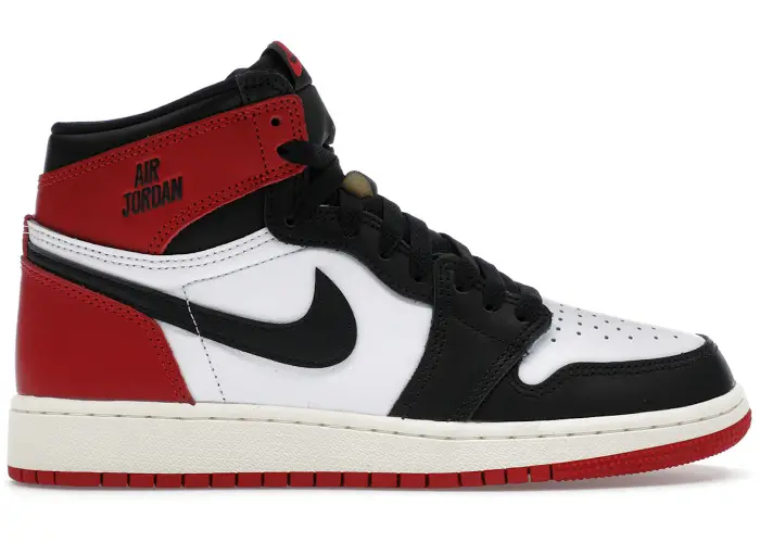 Size 7Y - Jordan 1 Retro High OG Black Toe Reimagined (GS) (NO BOX) FD1437-106