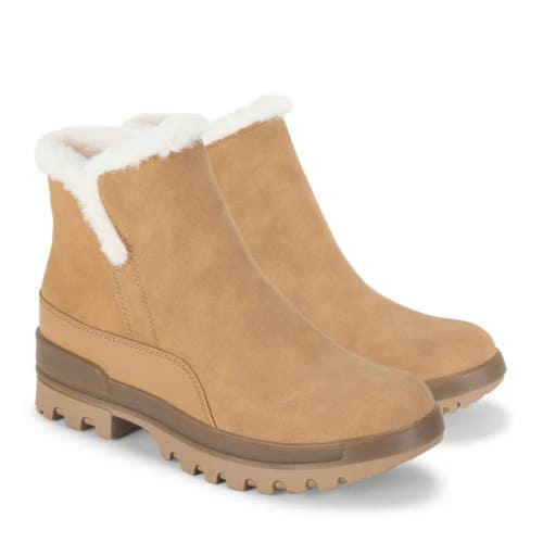 Baretraps Noemi Cold Weather Boots Womens 10M Cognac Faux Shearling Bootie RG124